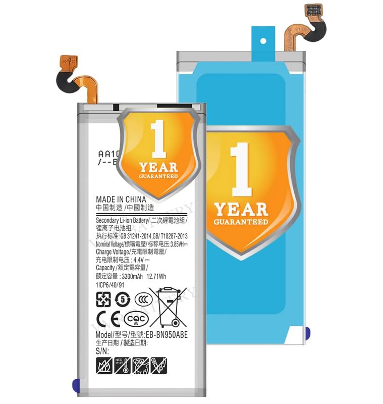 Image of Original EB-BN950ABE Battery Compatible for Samsung Galaxy Note 8 (SM-N950F, SM-N950U, SM-N9500, SM-N950U1, SM-N950N, SM-N950W, SC-01K, SM-N950FD) - (3300mAh) - 1 Year Warranty K7