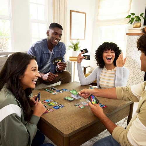 Mattel Games UNO Elite NFL Kartenspiel 2024 Offiziell lizenzierte Core Edition mit 4 Sammelfolienkarten mit Teamspielern – Bild 3