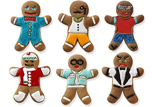 Tovolo 81-3804 Gingerbread Boys Templates Reverse, Dishwasher Safe, Set Of 6 Cookie Stamps With Cutter thumb #2