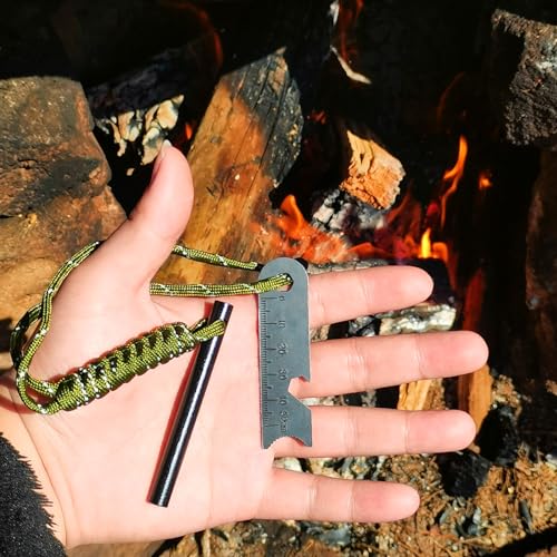 Premium-6-in-1-Fire-Starter-Survival-Tool-516-Thick-Ferro-Rod-with-Multifunction-Striker-and-Umbrella-Rope-Flint-and-Steel-Fire-Starter-Kit-for-Camping-Hiking