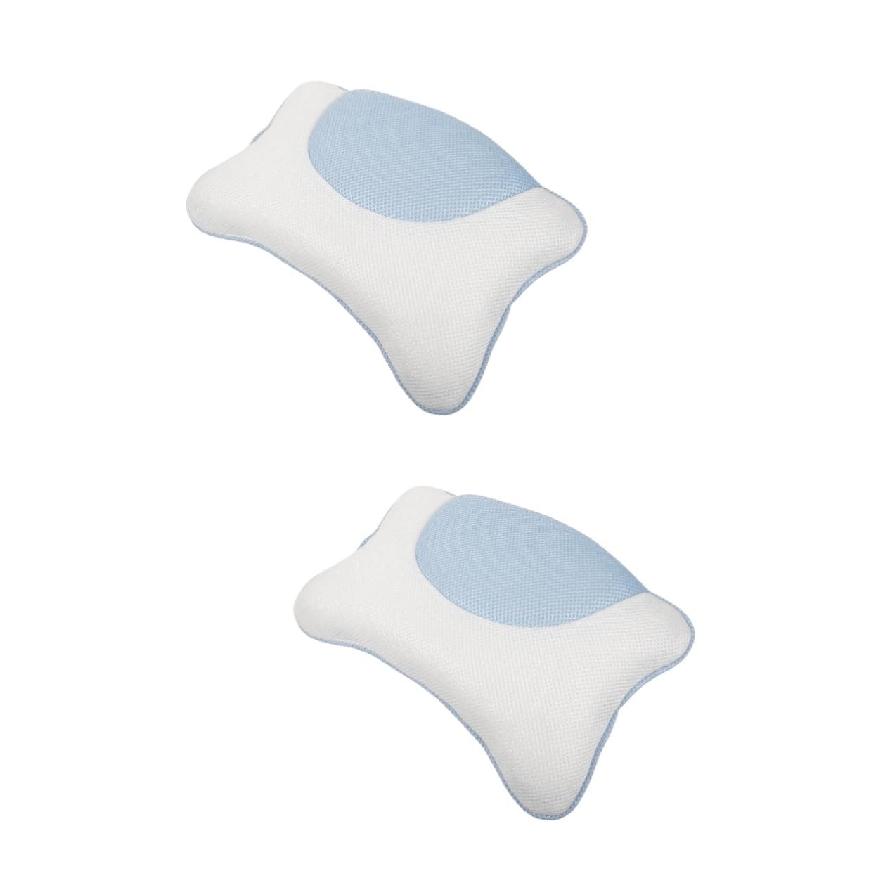 Healvian 2stücke Badewannen Kopfkissen Mit Saugnäpfen Ergonomisches Spa-Pillow Für Kopf Und Nackenstütze rutschfest Und Waschbar Für Badewanne Und Wellnessbereich