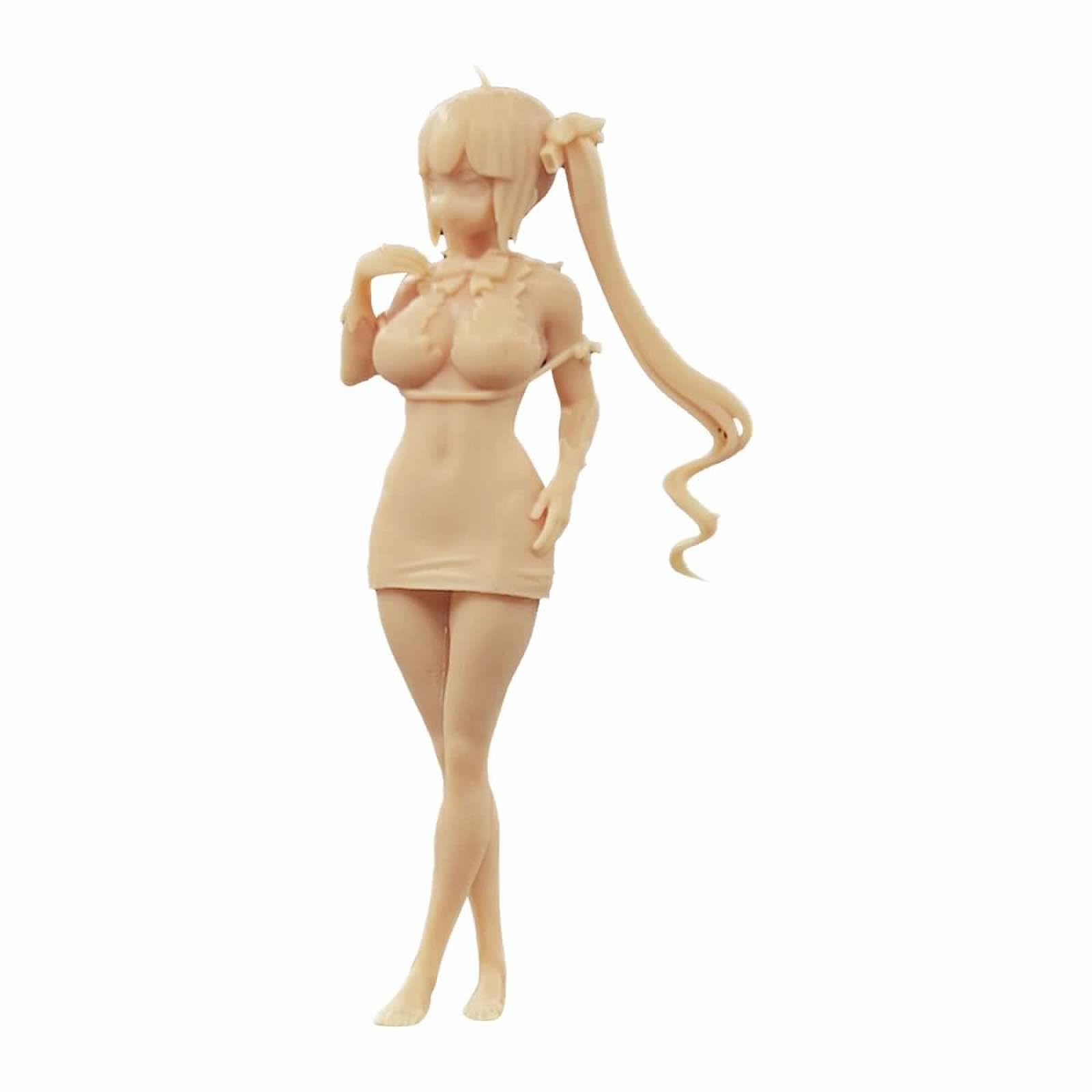 1/72 Scale Anime Girl GK Model Kit - Unpainted Miniature Figure For DIY Coloring & Diorama Scenes