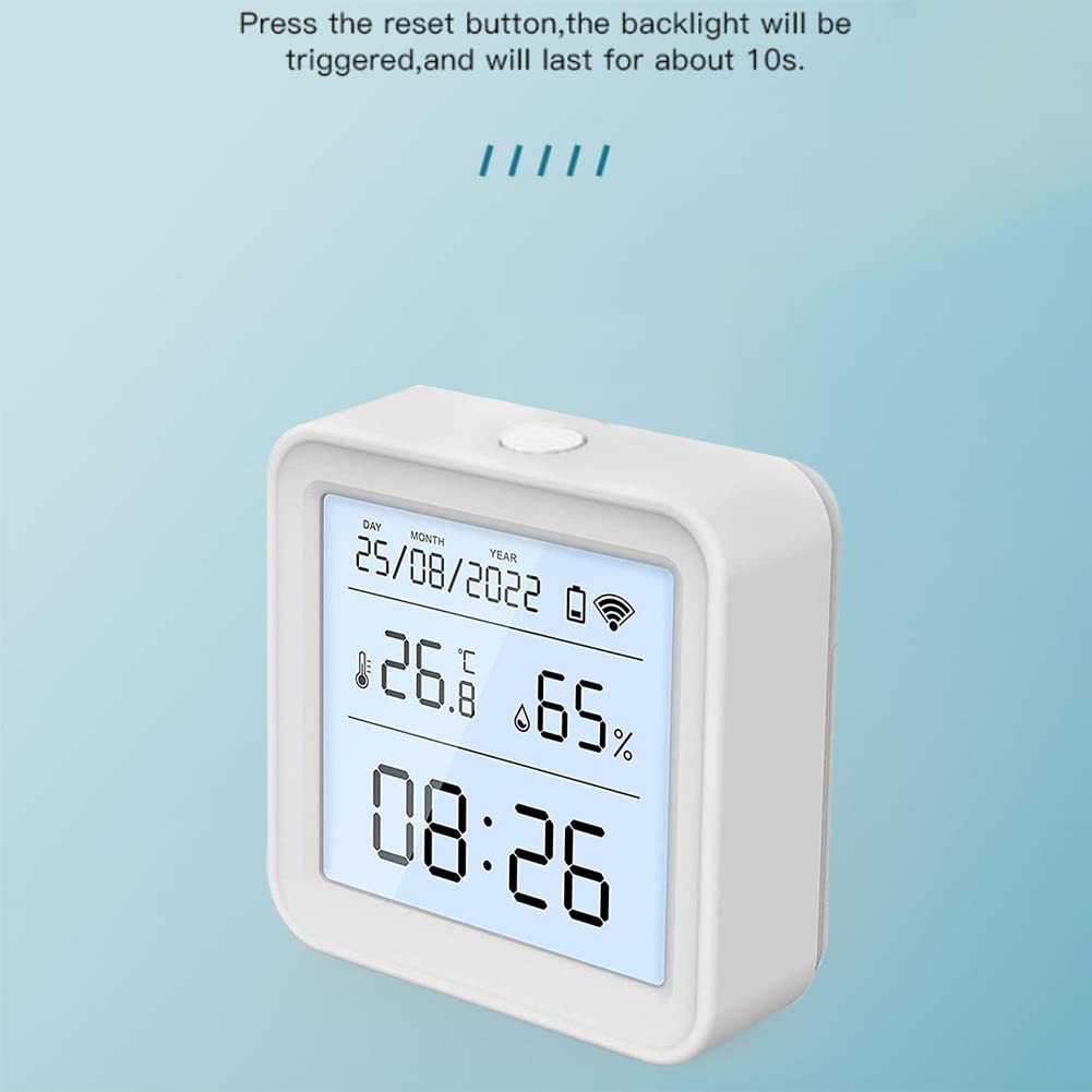 DAZZLEEX Lot de 6 thermomètres hygromètres intelligents WiFi pour intérieur avec capteur de température WiFi