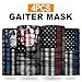 Lauzq 4Pack Neck Gaiter for Men Women Face Cover Mask Head Wrap Balaclava Headwear Bandana Headband Magic Scarf (A-Bone Flag2, one size)