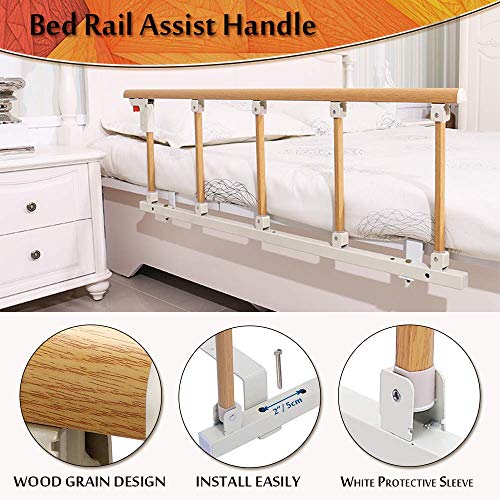 Bed Side Rails Safety Railings for Elderly Adults Seniors Bed Safety Rail Home Assist Handle Bedrail Grab Bar Bedside Cane Medical Supplies Folding Handicap Rails (48 ×18 INCH) - Thumbnail 2