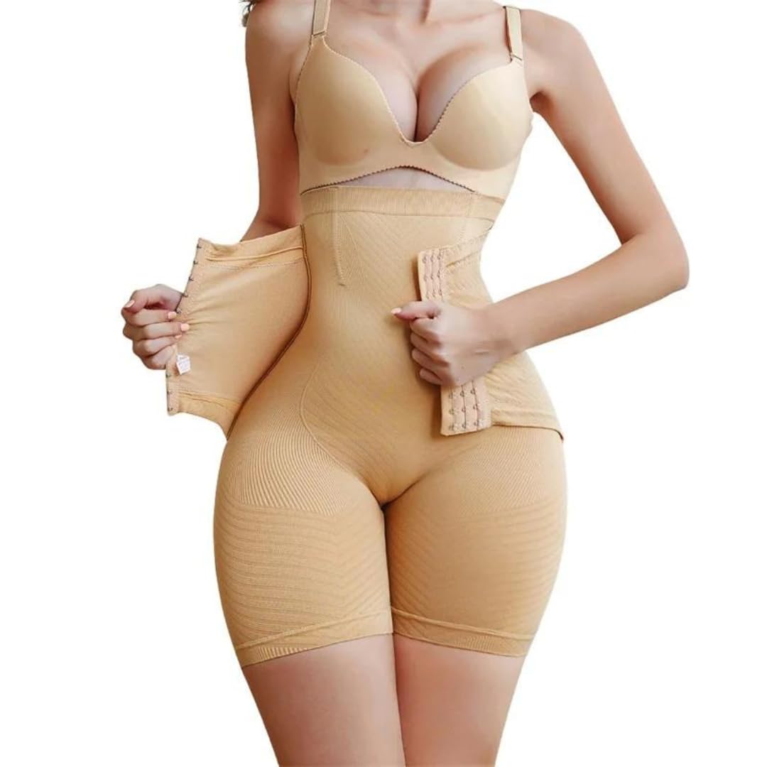 Shapewear for Women Tummy Tucker, High Waist Butt Lift Gym Wear Shorts with Hook & Eye Closure for Body Fat Compression, Body Shaper Waist Trainer for Women
