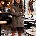 Women's Turtleneck Sweater Mini Skirt Set, 2026 Turtleneck Dresses Women, Oversized Sweaters Dress for Women (Dark Brown + Brown,3XL)