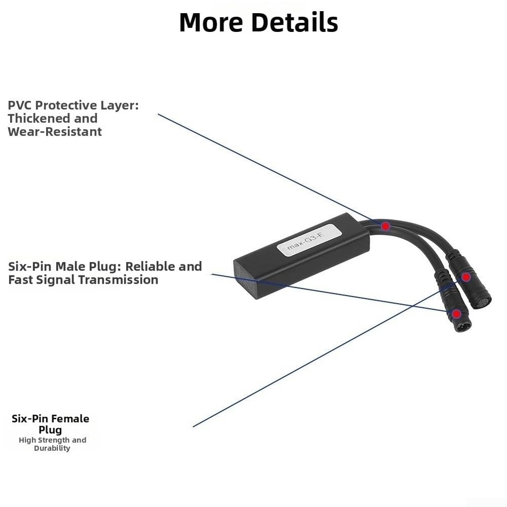 Speed Unlocks Dérestricteur de câble pour trottinette électrique Ninebot Max G3 avec couche de protection en PVC, connecteurs à six broches et transmission de signal améliorée pour application version