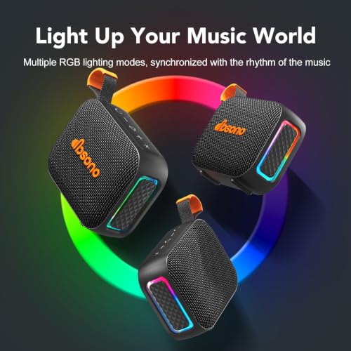 Portable Bluetooth Speaker Line in Support IPX5 Waterproof Black - image 7