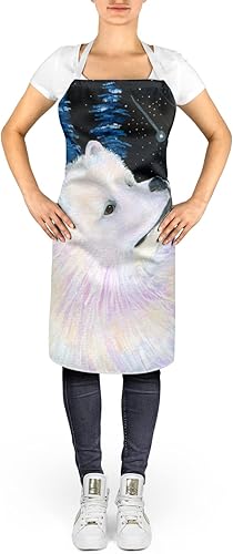 Miniatura 2 de Caroline's Treasures SS8376APRON - Delantal samoyedo de noche estrellada para cocinar, hornear, manualidades, jardinería para adultos, mujeres y