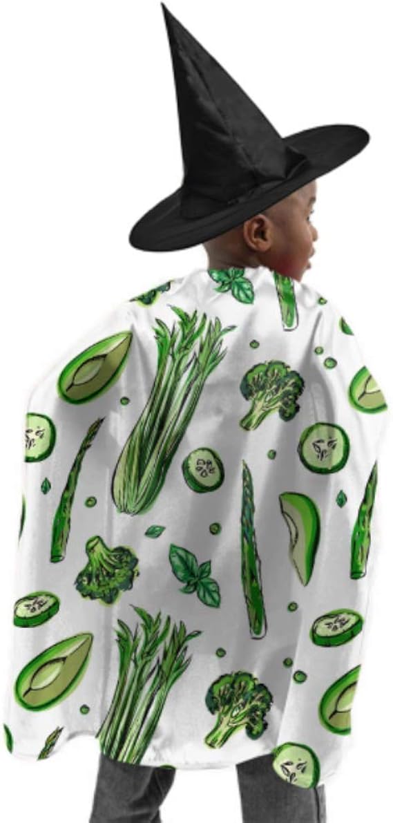 Green Organic Creative Celery Vegetable Girls Cloak with