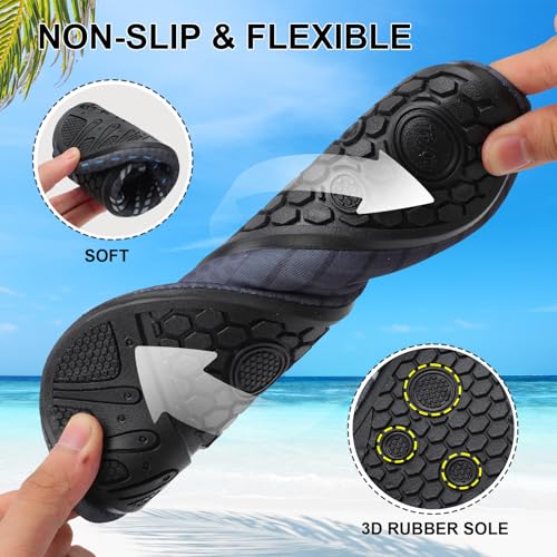 Water Shoes Mens Womens Barefoot Beach Swim Shoes Quick-Dry Aqua Socks for Surf Pool Yoga Water3