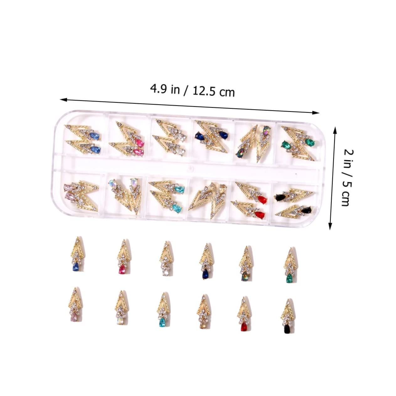 FRCOLOR 72pezzi Abbellimenti Per Unghie Charms Per Nail Art Design Decorazioni Per Unghie Della Manicure