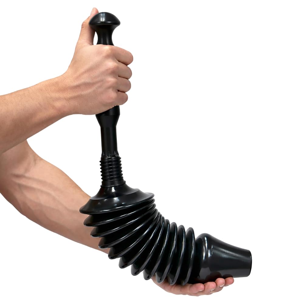 Garden Mile Black Heavy Duty Toilet Plunger Toilet Unblocker Strongest Bathroom Drain Plungers Toilet Unblocker Plungers For Bathroom Unclogger Tools For Toilet Blockage Flexible Plumbing Suction Tool