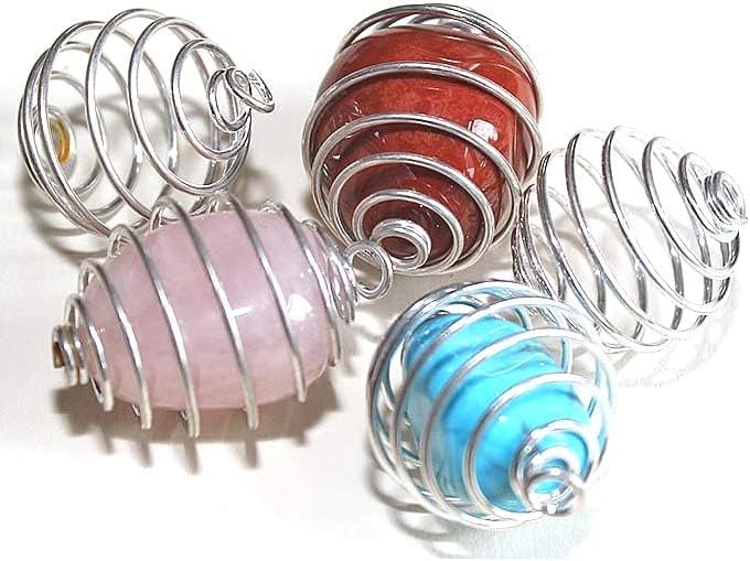 30 Gabbie A Spirale Per Perline - Ciondoli In Argento Per Collane E Gioielli - Foto 7