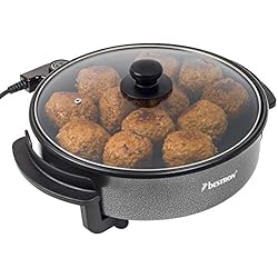 Cazuelas Electricas Precio Bestron Cazuela Eléctrica Multifunción con Revestimiento Antiadherente, 1500 W, Negro