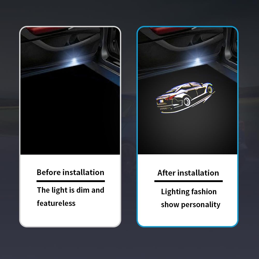 BuJinZeTui 2PCS LED Car Door Logo Lights - Altima 2002-Present Compatible Courtesy Projector Laser Welcome & Puddle lights Kit