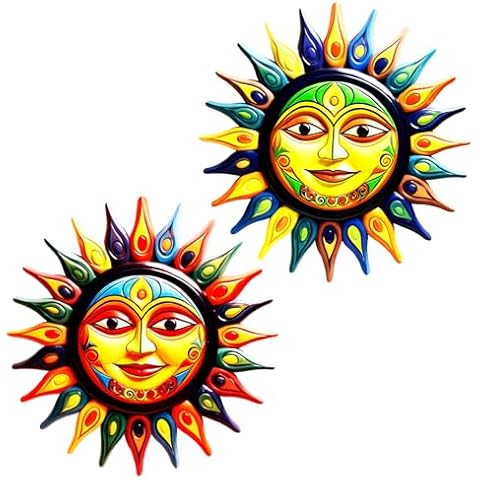 Cruis Cuka Metal Sun Wall Art Garden Decor for Outside Patio Wall culptures & Statues Outdoor Fence Decorations Gift for Mom/Dad Cover