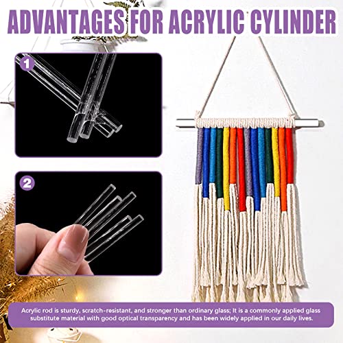 Swpeet 15Pcs White Acrylic Dowel Rods Kit - 3mm Diameter, 300mm Length Clear Round Solid Bar for DIY Model Making and Crafts - Image 4