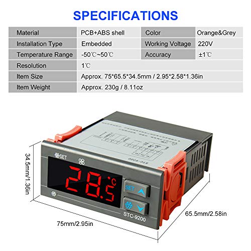 Cuculo Controlador digital de temperatura 220V integrado controlador de resfriamento/degelo/sopro el