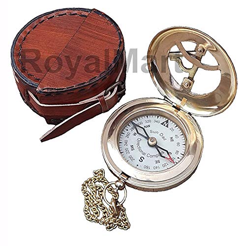 Engraved Nautical Compass - Personalized Compass for Men, Groomsmen, Hiking, Corporate, Wedding Gifts