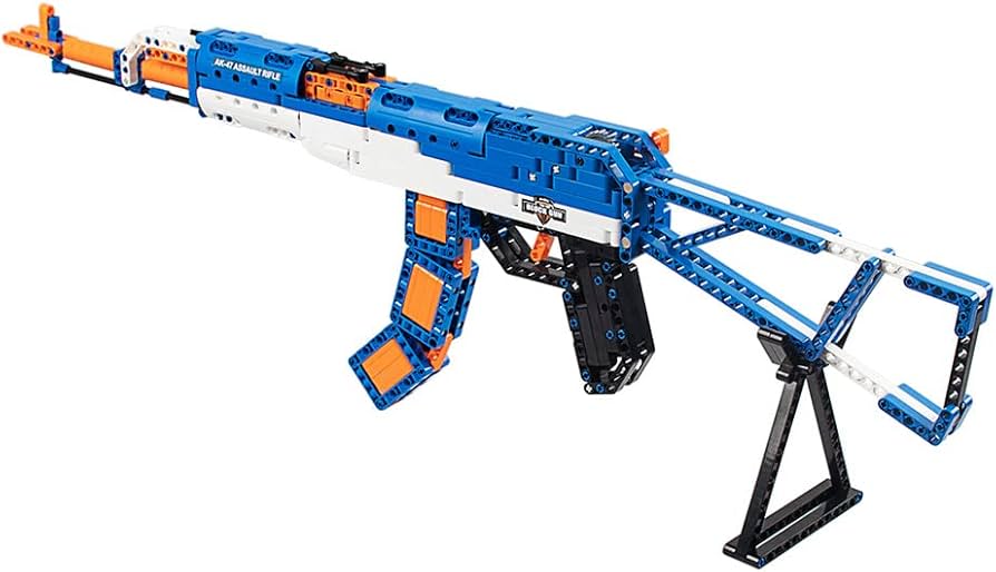 Amazon | CaDA ブロックキット 輪ゴム遊び 銃のおもちゃ AK47 アサルト