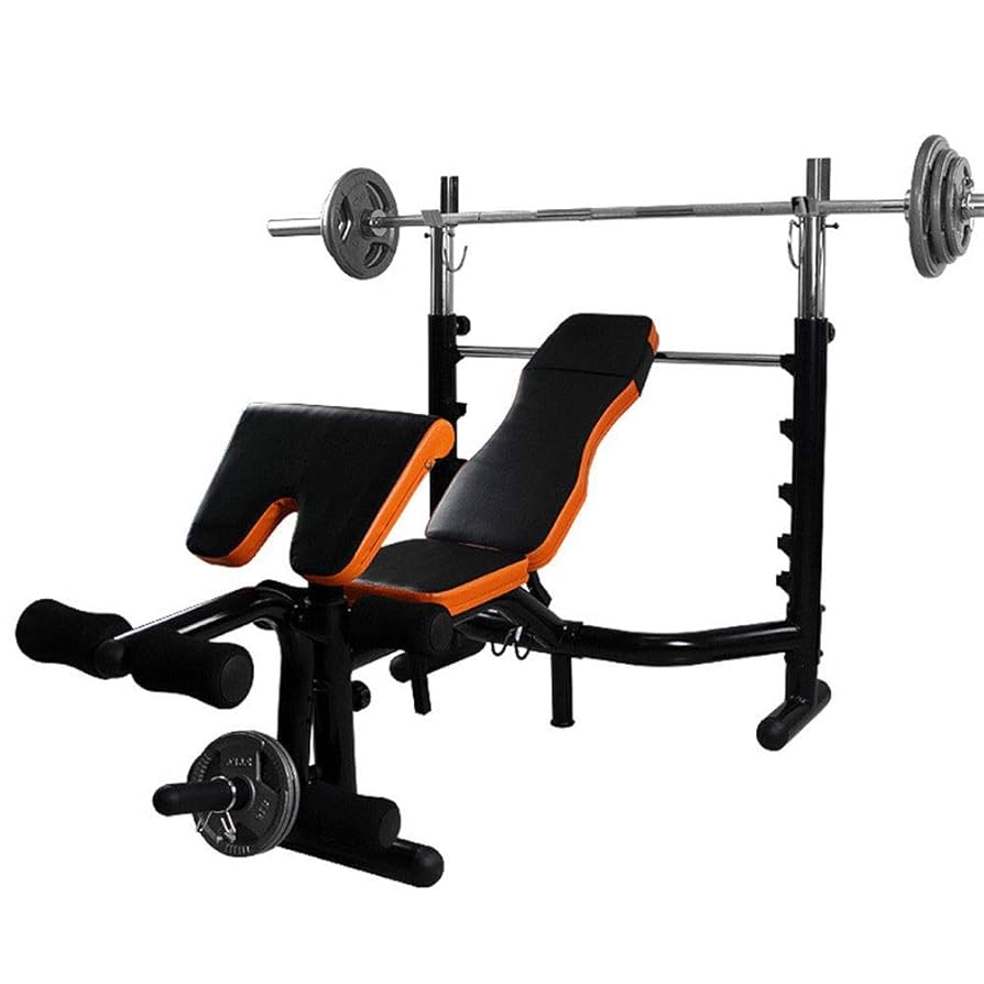 トレーニングベンチとウエイトセット