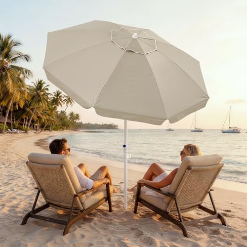 Parasol de plage portable Palawano 1.6m ombre solaire piscine patio - 7