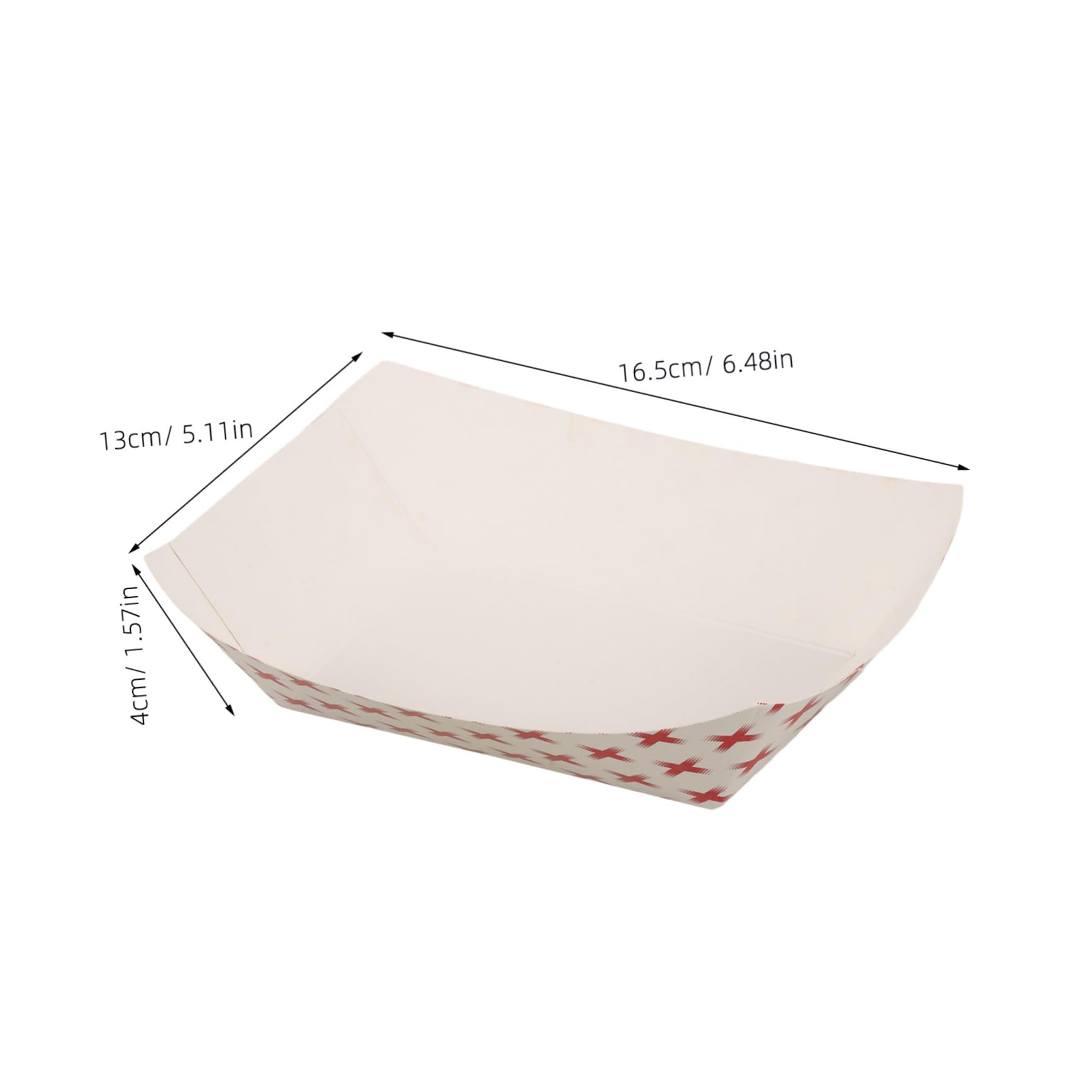 PRETYZOOM Sturdy Food Trays for Hot Dogs and Snacks 20pcs Paper Party Food Containers