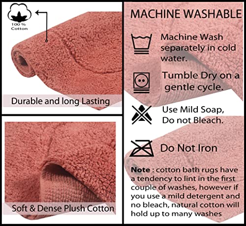 Home Weavers BWA1724CO Waterford Collection 100% Cotton Tufted Bath Rug, Extra Soft And Absorbent Bath Rugs, Non-Slip Bath Carpet, Machine Wash Dry, Bath Mats For Bathroom Floor, 17 Inch X 24 Inch Rectangle thumb #5