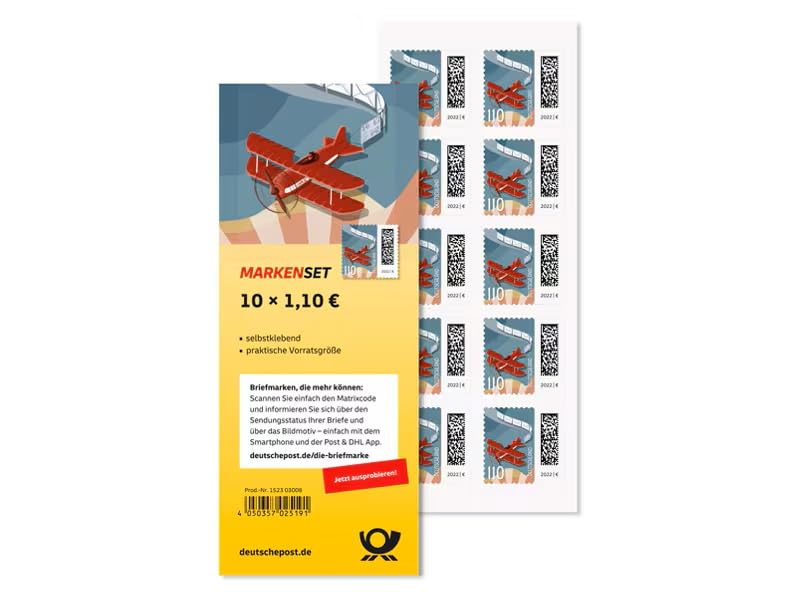 Deutsche Post Briefmarken 10x 1,10€ Briefmarken selbstklebend...