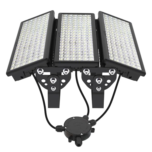 HOPEDAMAI 300W LED Strahler Außen mit Verteilerdose, 42000LM Flutlicht Superhell LED Fluter, Kaltweiß 6500K 230V Scheinwerfer IP67 Wasserdicht...