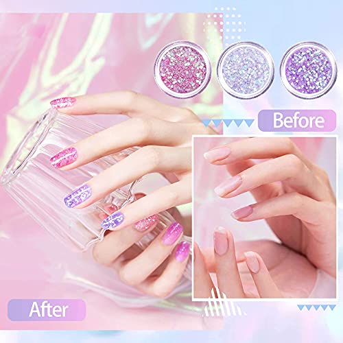 Skymore 12 Stück Nagel Glitzer, Make-Up Glitzer für Gesicht Nägel Augen Haare Körper, Glitzerpuder Nagel Dekoration… – Bild 4