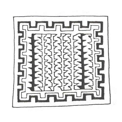 Rubber Stamp Navajo Blanket, 3 Handmade Products