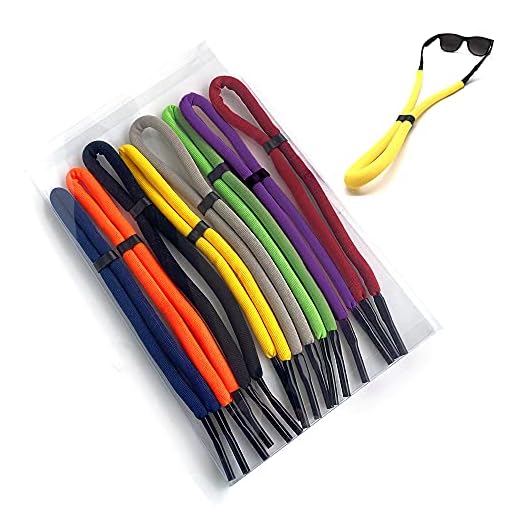 DECKER Floating Sunglass Strap 8 Pcs Pack Glasses Float Adjustable Eyewear Retainer Safety outdoor Eyeglass Rope for Aquatic Sports surfing Sailboat Swimming (Mix color)