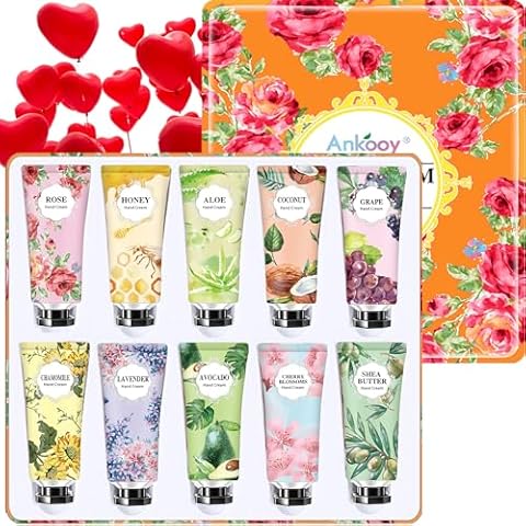 10 Pack Hand Cream Gifts Set, Valentines Day Gifts for Her,Coworker Valentines Gifts,Natural Plant Fragrance Scented Hand Lotion Travel Size Mini Lotion With Shea Butter, Teacher Gifts,Thank You Gifts Cover