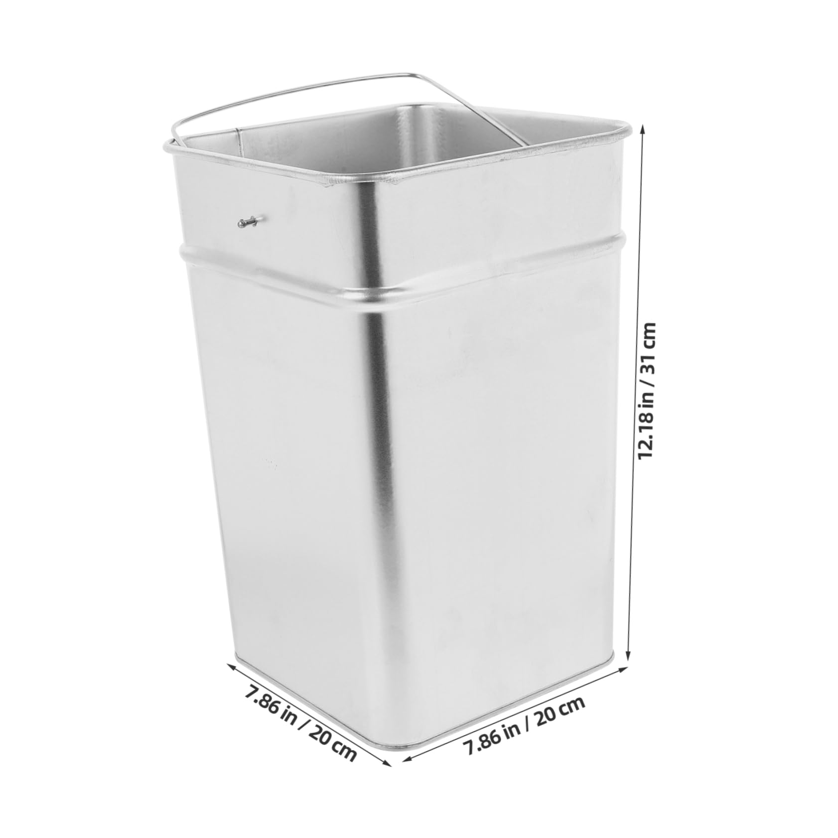 SOLUSTRE Outdoor Trash Can with Handle Portable Garbage Container Resistant Multipurpose Bucket for Camping Kitchen and Garden Use