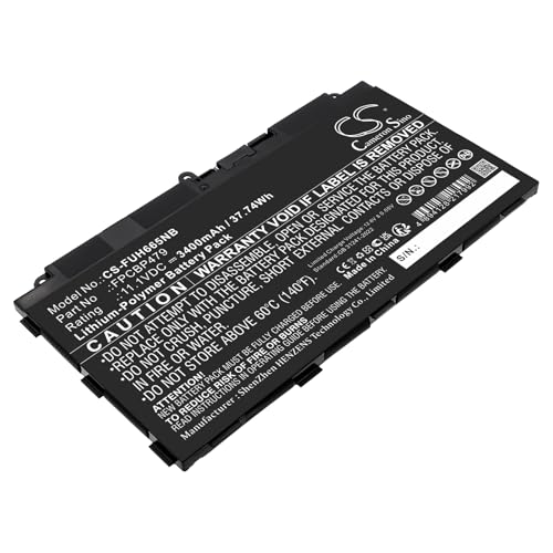 TECHTEK Batterie pour Ordinateur Portable 3400mAh Compatible avec [Fujitsu] Stylistic Q616, Stylistic Q665, Q738, Q739 remplace CP785375-XX, FPCBP479
