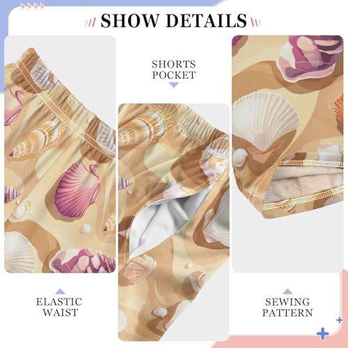 Pajama Bottoms, Pajamas Long Pant Seashells Lounge Wear Casual Sandbeach Sleep Pants Soft Pjs Sleepwear4