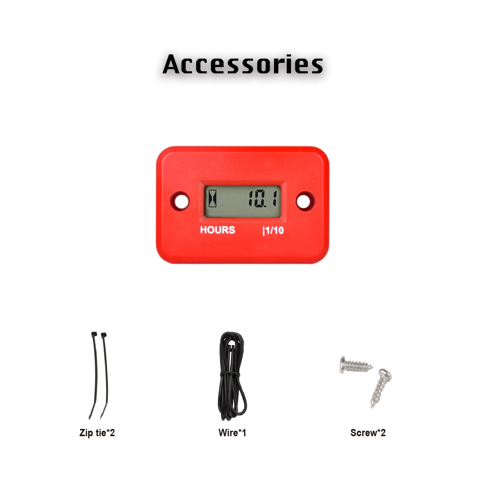 Lot de 2 compte-tours numériques pour petits moteurs, compteur d'heures de fonctionnement, compteur de tours, compteur de vitesse pour petits bateaux à essence