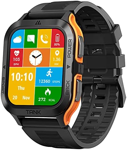 KOSPET Smart Watch - Smart Sleep Tracking Huge Battery (Call Receive/Dial) 5ATM Waterproof Outdoor Rugged Watch Tracker for iPhone Android with 70 Sports Modes - 1.85" Ultra Large HD Display