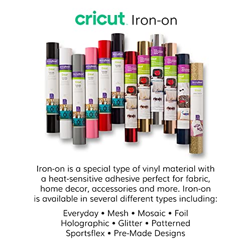 Cricut Glitter Iron On, Black (12'x19' Roll) - HTV Heat Transfer Vinyl, Compatible with Cricut Heat Presses & Maker + Explore Machines - image 8