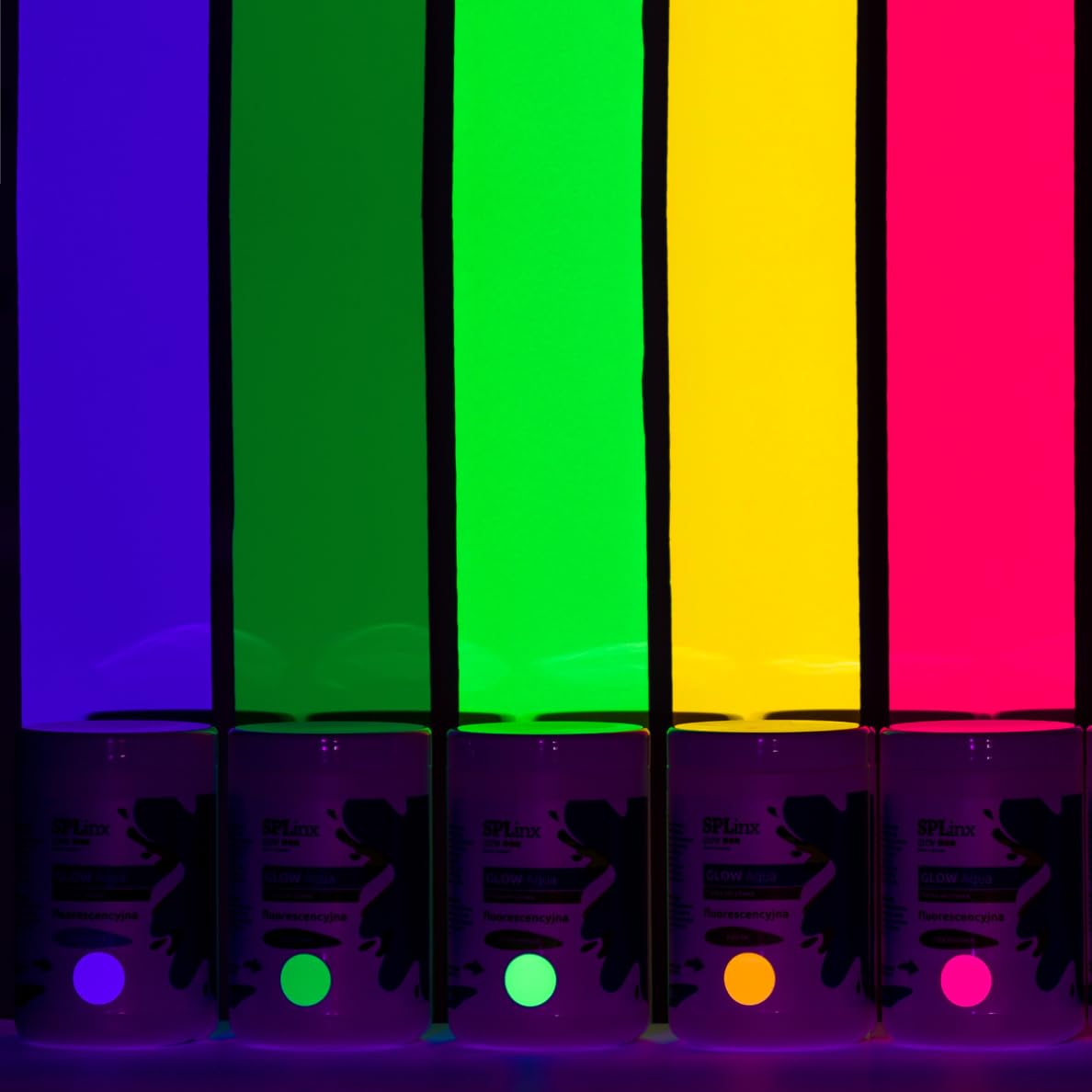 GLOW ART Farba niewidoczna fluorescencyjna artystyczna cytrynowa 200 g
