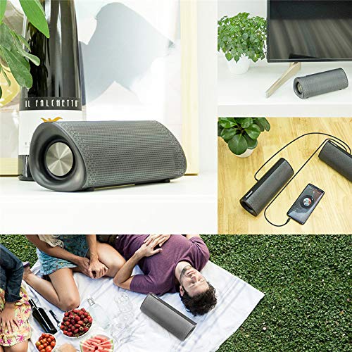 Multiple Generic Tronsmart Element Pixie speakers in various settings, including True Wireless Stereo setup