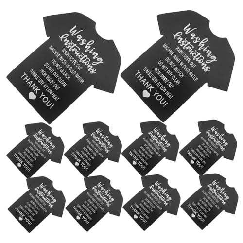 HOODANCOS 300個耐久性厚紙製シャツ洗濯指示カード 鮮明な印刷で長持ち 軽量か携帯便利な衣類ケアタグ