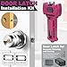 Badafaci Door Latch Mortise Tool, Versatile Installation Kit with Square and Round Blades for 1-3/8 or 1-3/4 Inch Thick Doors