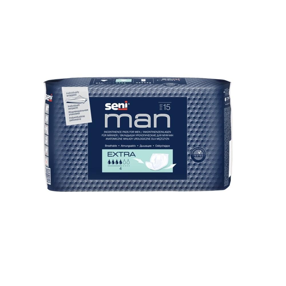 SeniMan Extra Incontience Pads For Man 15 Pack