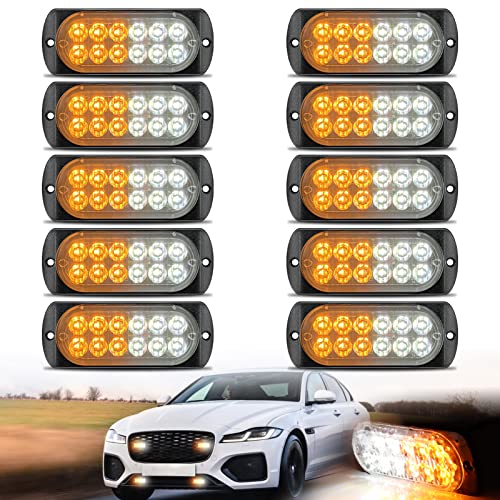 Amber Strobe Lights For Trucks 10-LED Strobe Emergency Flashing - Foto 2