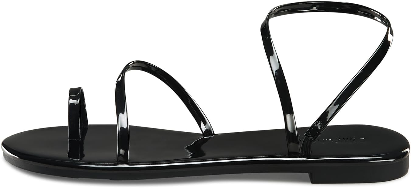 Strappy Sandals for Women Dressy Greek Sandals Flat Sandals for Women Comfortable Beach Sandals Casual Slip-On Shoes - Image 5