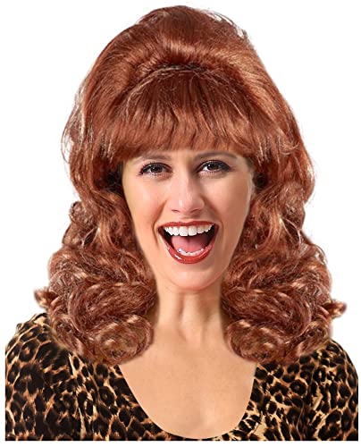60s Peg Costume Wig Red Bouffant Wig 60s Wig For Women Housewife Costume Wig